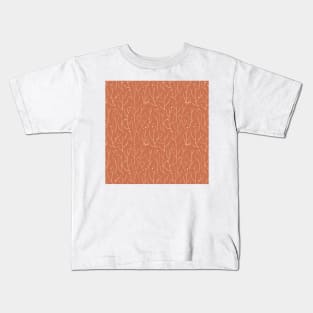 Branches pattern in orange Kids T-Shirt